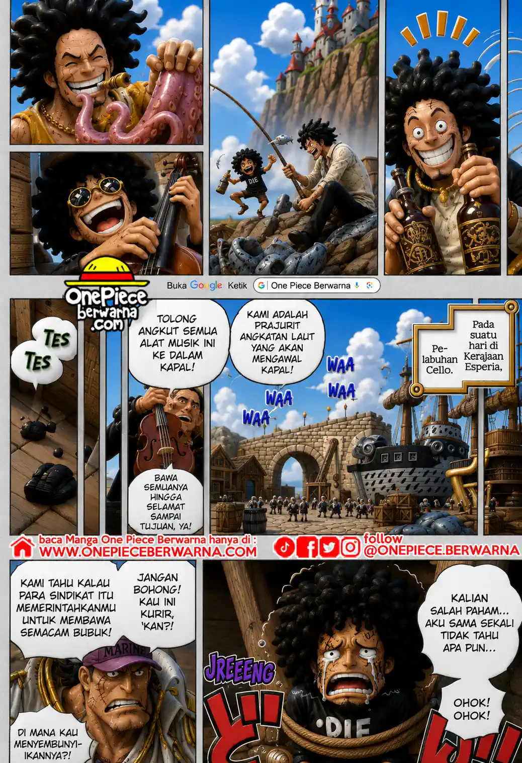One Piece berwarna 1184 1185 1186 bahasa indonesia